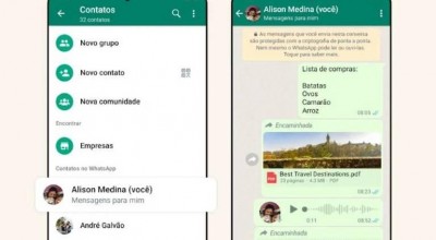 WhatsApp cria função que permite usuário conversar com o próprio contato