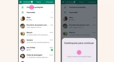 WhatsApp ganha recurso para proteger conversas com senha ou biometria; veja como usar