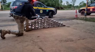 Polícia Rodoviária Federal apreende 56 kg de maconha em operação na BR 364