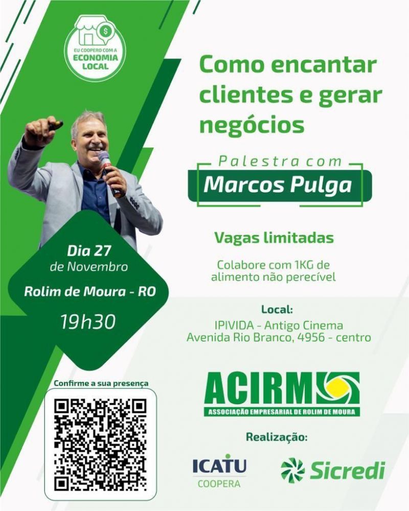 Sicred realiza palestra sobre “Como encantar clientes e gerar negócios” com palestrante  Marcos Pulga