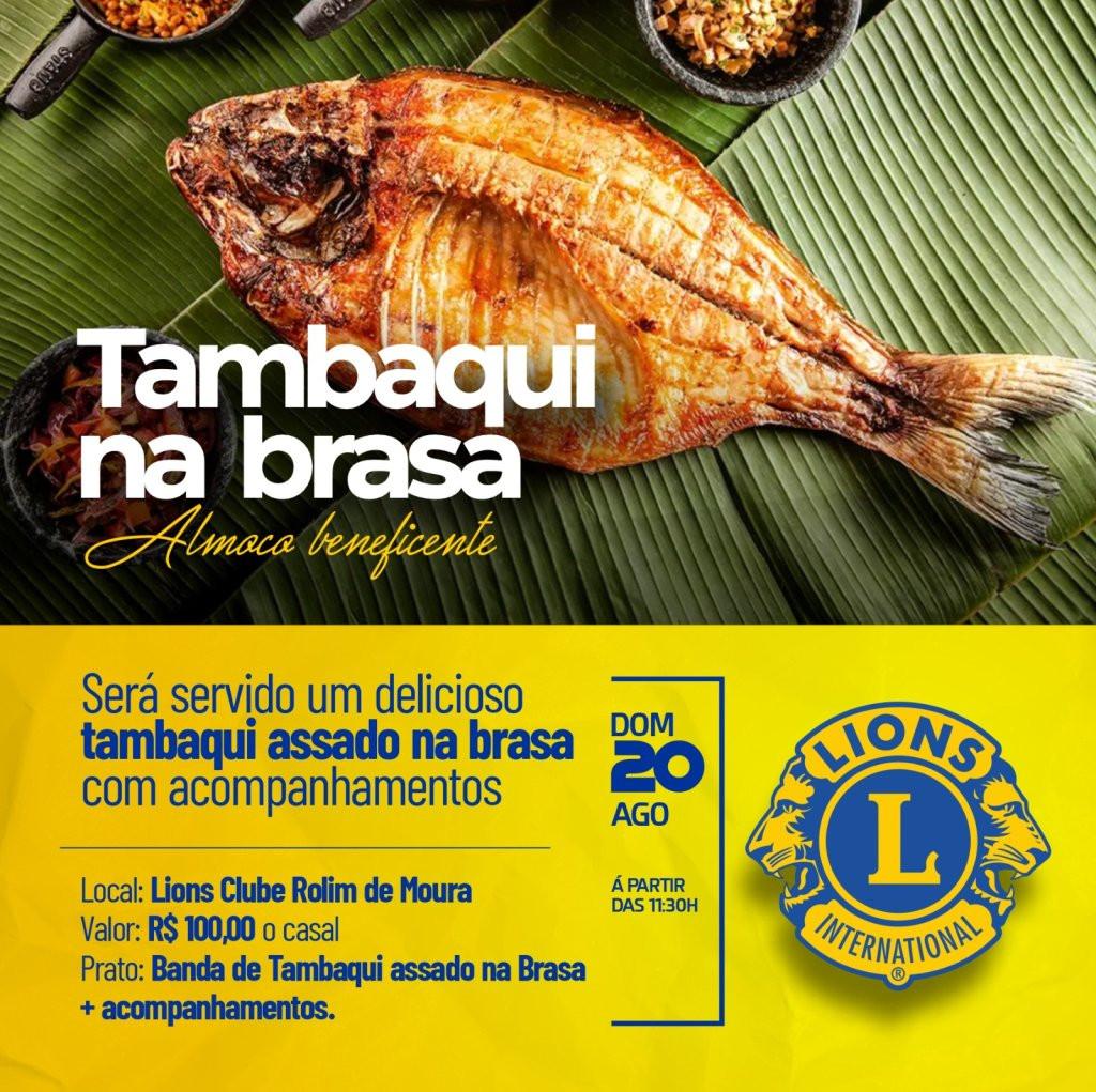 Lions Clube Rolim de Moura anuncia Almoço Beneficente com Tambaqui na Brasa