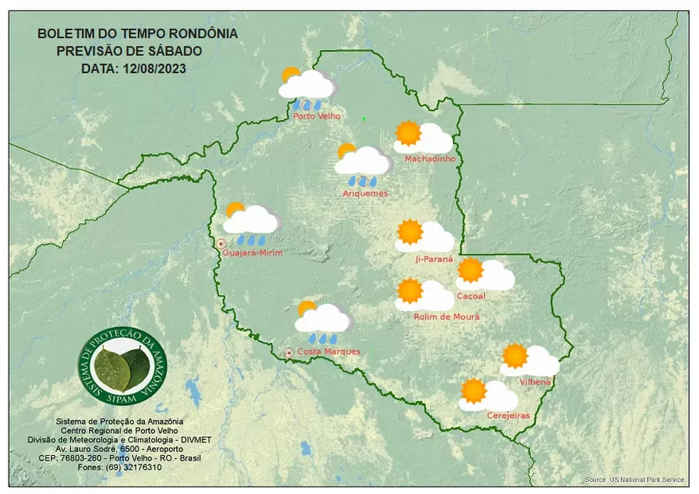 Confira a previsão do tempo para o Dia dos Pais em Rondônia