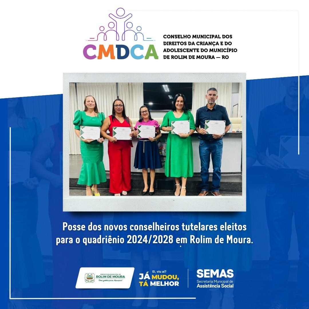 Conselheiros tutelares eleitos para o quadriênio 2024/2028 são empossados em Rolim de Moura Conselheiros tutelares eleitos para o quadriênio 2024/2028 são empossados em Rolim de Moura