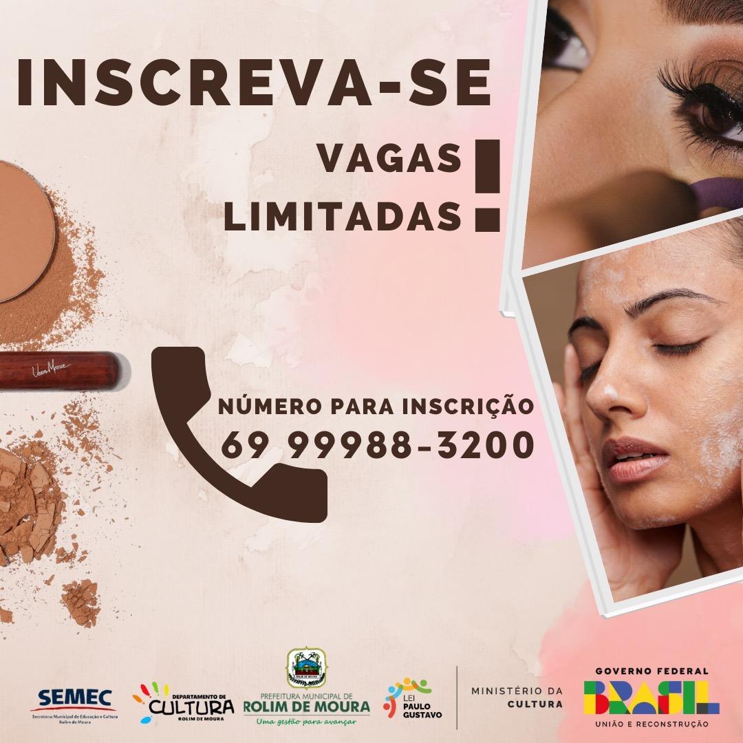 Inicia-se em março Oficina Gratuita de Maquiagem Artística em Rolim de Moura Inicia-se em março Oficina Gratuita de Maquiagem Artística em Rolim de Moura