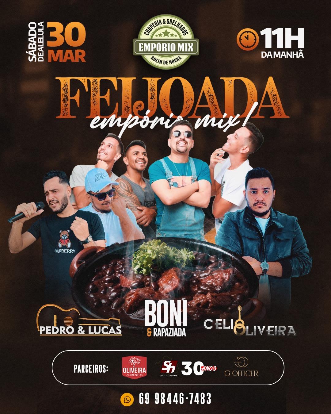 Rolim de Moura: Feijoada Empório Mix acontece neste sábado de Aleluia, 30 de março Rolim de Moura: Feijoada Empório Mix acontece neste sábado de Aleluia, 30 de março