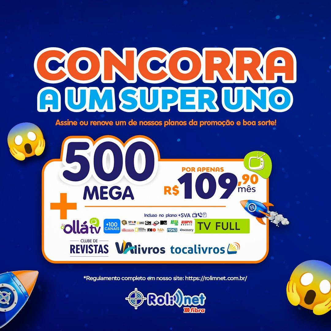Rolim Net lança promoção ‘Você de Foguete Rolim Net’ e vai sortear um Super Uno Mile com escada no teto Rolim Net lança promoção ‘Você de Foguete Rolim Net’ e vai sortear um Super Uno Mile com escada no teto