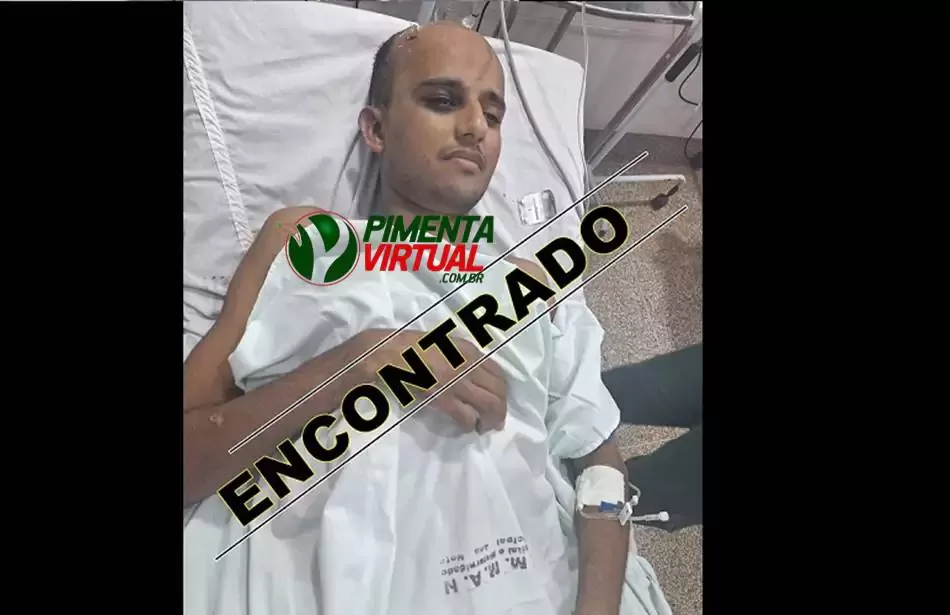 Jovem de Pimenta Bueno é encontrado em estado debilitado após dias desaparecido Jovem de Pimenta Bueno é encontrado em estado debilitado após dias desaparecido