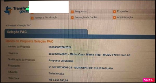 Chupinguaia é selecionado com unidades do “Minha Casa, Minha Vida” com investimento de R$ 3,2 milhões Chupinguaia é selecionado com unidades do “Minha Casa, Minha Vida” com investimento de R$ 3,2 milhões