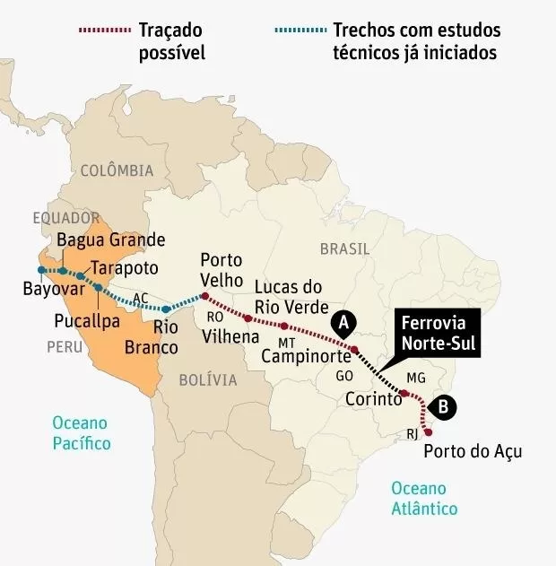 PASSANDO POR AQUI: China confirma a construção da Ferrovia Transoceânica com rota amazônica
